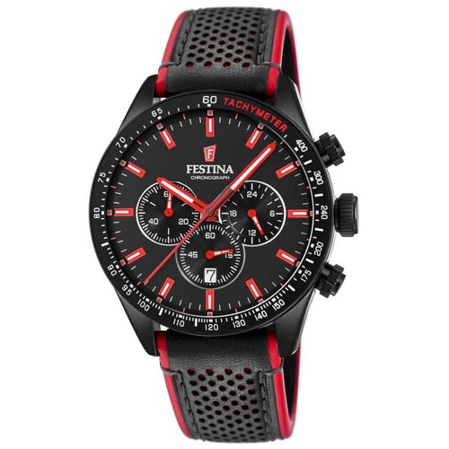 FESTINA Black Leather Chronograph F20359/4